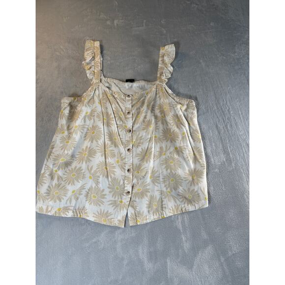 Torrid Double Gauze Ruffle Button Front Tank Top • Size 3X - Picture 2 of 13